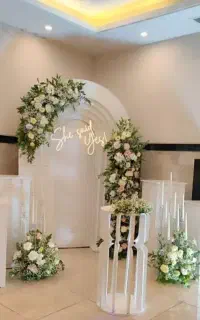 گل آرایی بله برون سفر عقد تالار دستگل عروسی