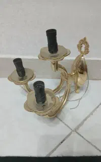 لوستر دیوار کوب سه شاخه برنزی رنگ ثابت