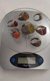 هفت عدد انگشتر نقره
