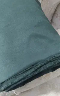 پارچه کتان گرانت رنگ سبز یشمی