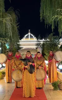 دف نوازی و نی انبان نوازی بانوان در عروسی عقد تولد