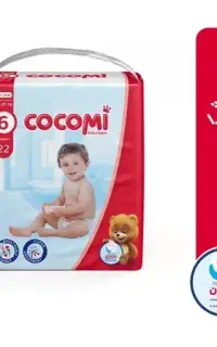 پوشک کوکومی چسبی سایز شش یک کارتن شش تایی کامل