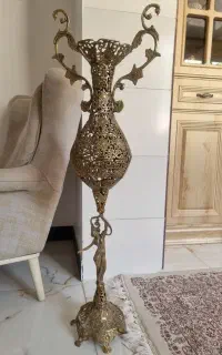 گلدان  پایه فرشته برنز