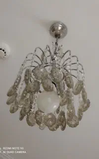 دو عدد لوستر استیل کریستالی