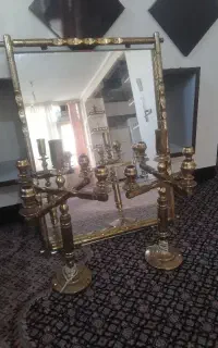 آینه شمعدان برنجی