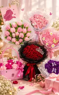 گل‌های دست ساز روز دختر