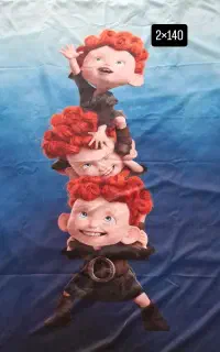 پرده اتاق کودک طرح دلیر یکبار شسته شده