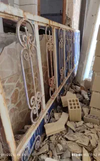 طول 3/40*110 سانت عرض متر حصار بالکن تراس باشیشه