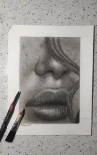 طراحی چهره با تکنیک سیاه قلم