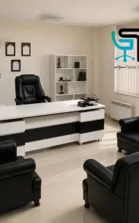 مبل چرمی طرح کاترین ۳۷۸۸ میز پیشخوان ست رومیزی
