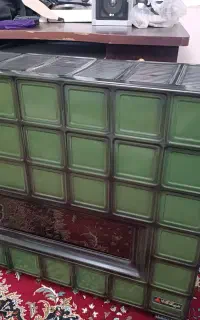 بخاری نیک کالا و میز کامپیوتر ودرب چوبی