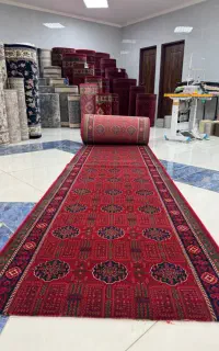 کنارفرشی ترکمنی قرمز ۷۰۰ شانه
