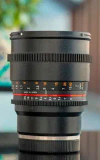 lens samyang cine 85  لنز سینمایی سامیانگ 85 فیکس