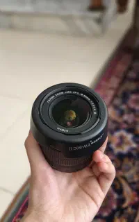 لنز Canon 18-55 سالم + هود، تمیز ، فروش فوری