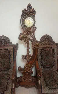 ساعت ایستاده منبتی