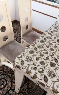 میز غذا خوری 4 نفره سفید سالم