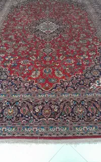 قالی ۱۲ دستباف کاشان ودو تخته ۶متری جفت