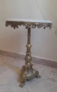 میز برنزی تلفن با سنگ مرمر