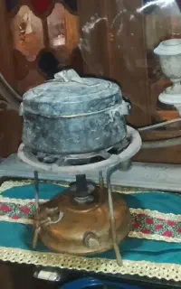 چراغ خوراک پزی سوئدی بادیگولی مسی عتیقه