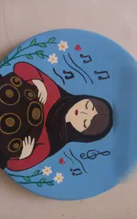 دیوارکوب سفالی و شمع وبیستخام