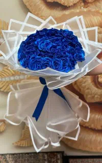 گل رز روبانی کادویی