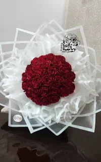 دسته گل روبانی
