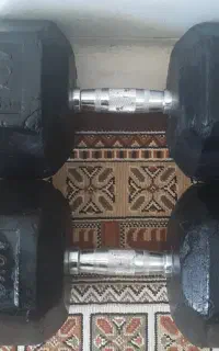 یک جفت دمبل 40کیلویی شش ضلعی