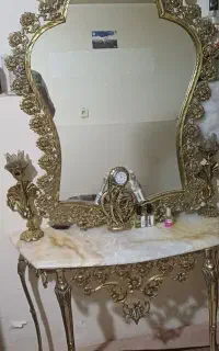 آینه وشمعدان برنز