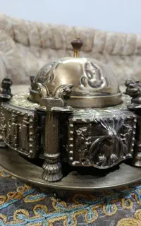 منقل سنتی روکش دار سنگین بهمراه سینی