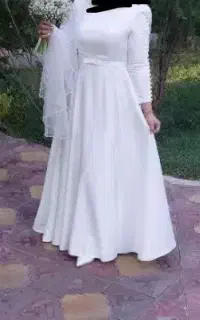 لباس سفید ساده اروپایی مخصوص خاص پسندا
