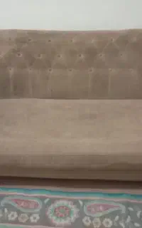 کاناپه سه نفر پشت لمسه رنگ قهوبی