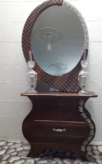 فروش ست آینه و شمعدان چوبی
