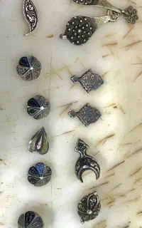 سیاه قلم روسی کهنه قدیم تمام نقره