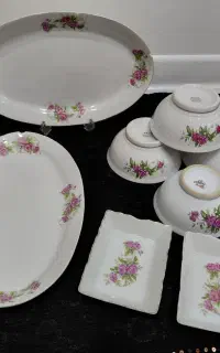 مجموعه ظروف چینی گل سرخی