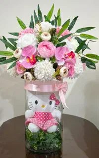 گل مصنوعی شیشه‌ای مناسب روز دختر و کادو
