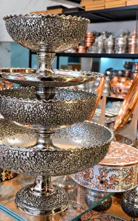 ست پذیرایی مسی گل ریز کروم