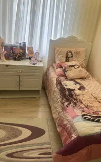 تخت کمد کودک همراه تشک و روتختی