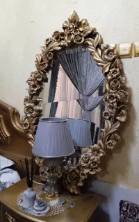 وسایل، آینه قدی تابلو شام آخر شمعدان کریستال لوستر