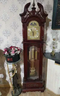 ساعت ایستاده تمام چوب