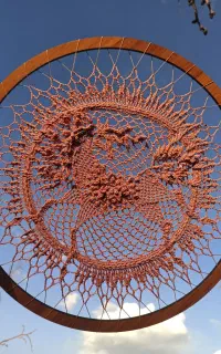 دیوارکوب ماندالا بافتنی