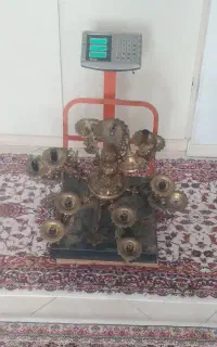 فروش/ خریدار لوستر برنجی آینه شمعدان برنجی