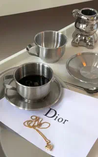 ست فنجان نلبکی و قاشق استیل
