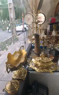 خریدار لوستر آینه کنسول بوفه برنز سمساری