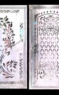 درب آهنی حیاط آماده نصب وقبول سفارش ساخت