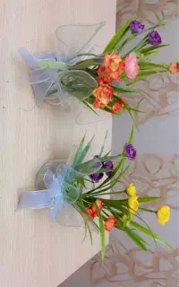 ۲ج گلدان شیشه ای فانتزی