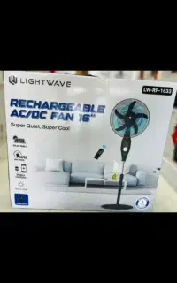 پنکه شارژی پایه‌دار Lightwave مدل LW-RF-1633