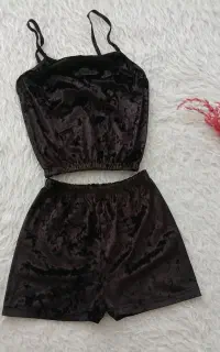 تاپ شلوارک مخملی