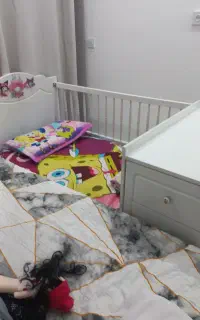 فروش تخت کودک دخترانه همراه با تشک خواب