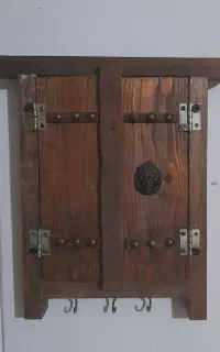 جا کلیدی چوبی آینه دار