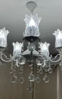 لوستر پنج شاخه سفید رنگ